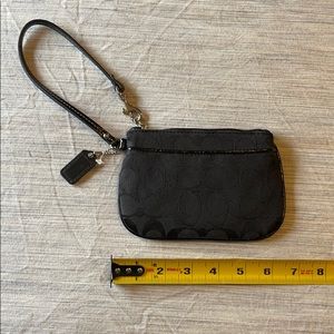 Black coach wristlet